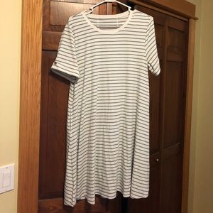 Ribbed swing dress XL with pockets
